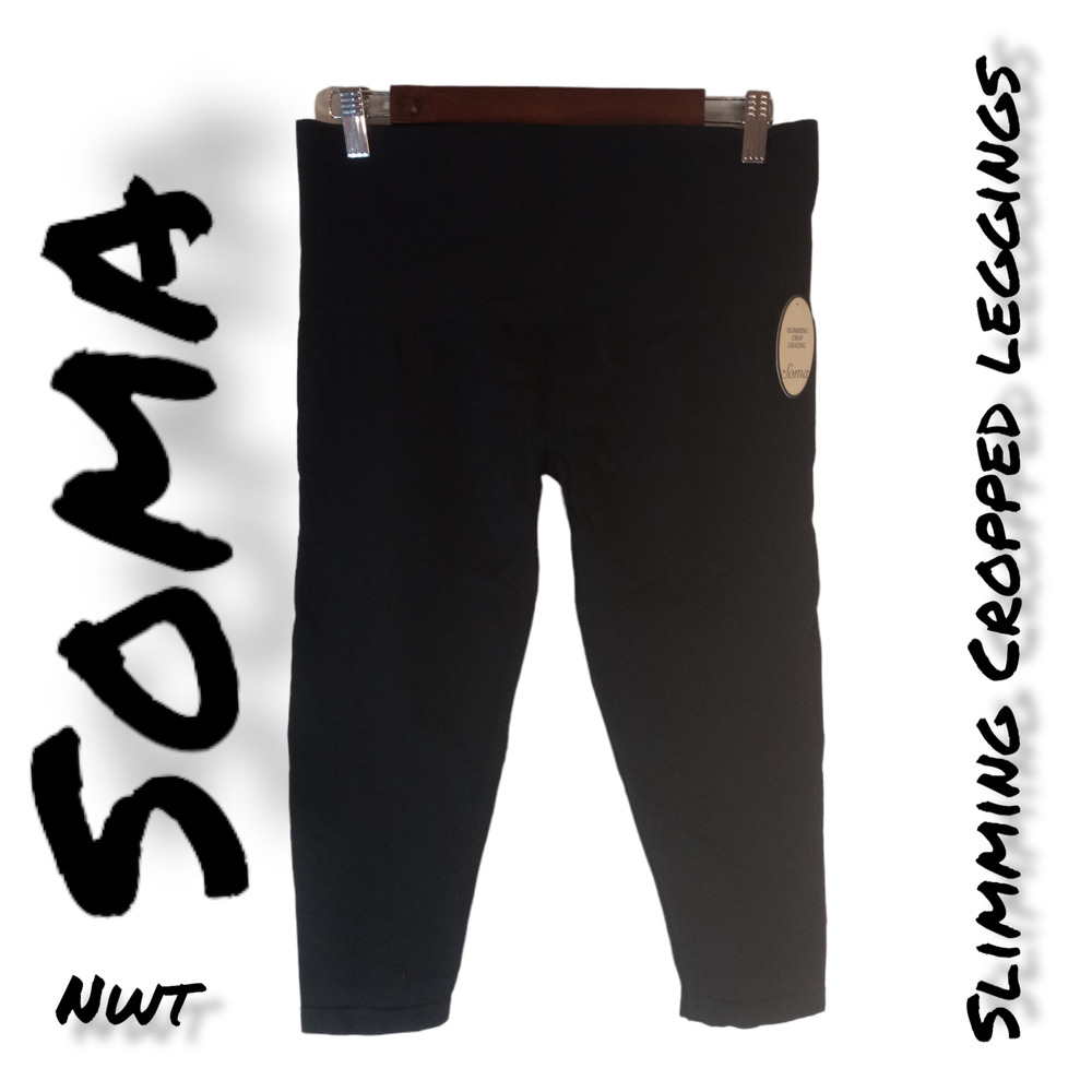NWT Soma Black Slimming Cropped Leggings XL